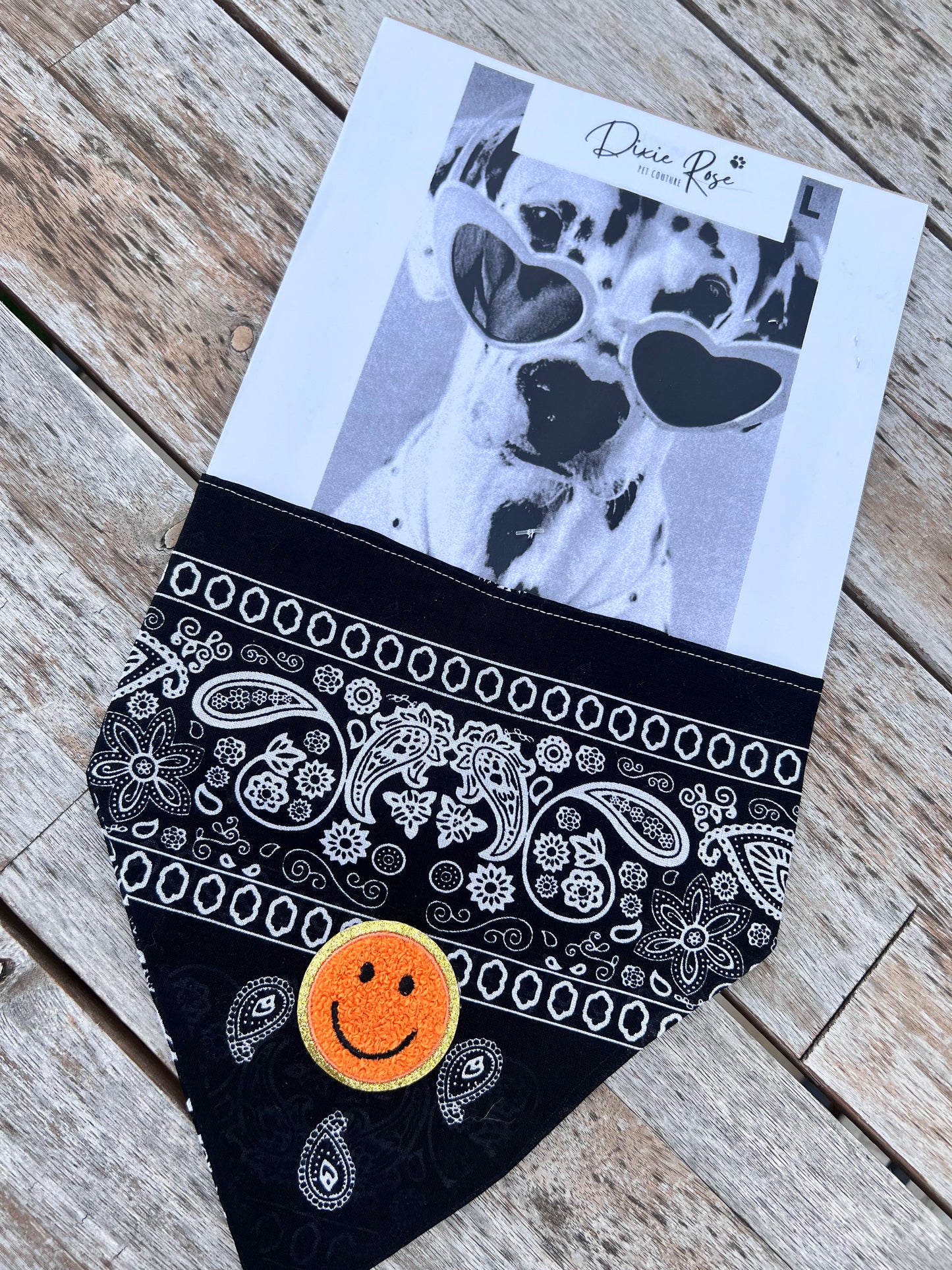 ORANGE SMILE BANDANA BIB